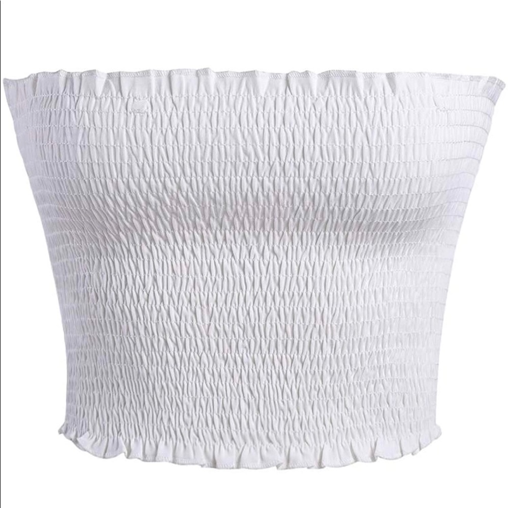 Super fun super white tube top
